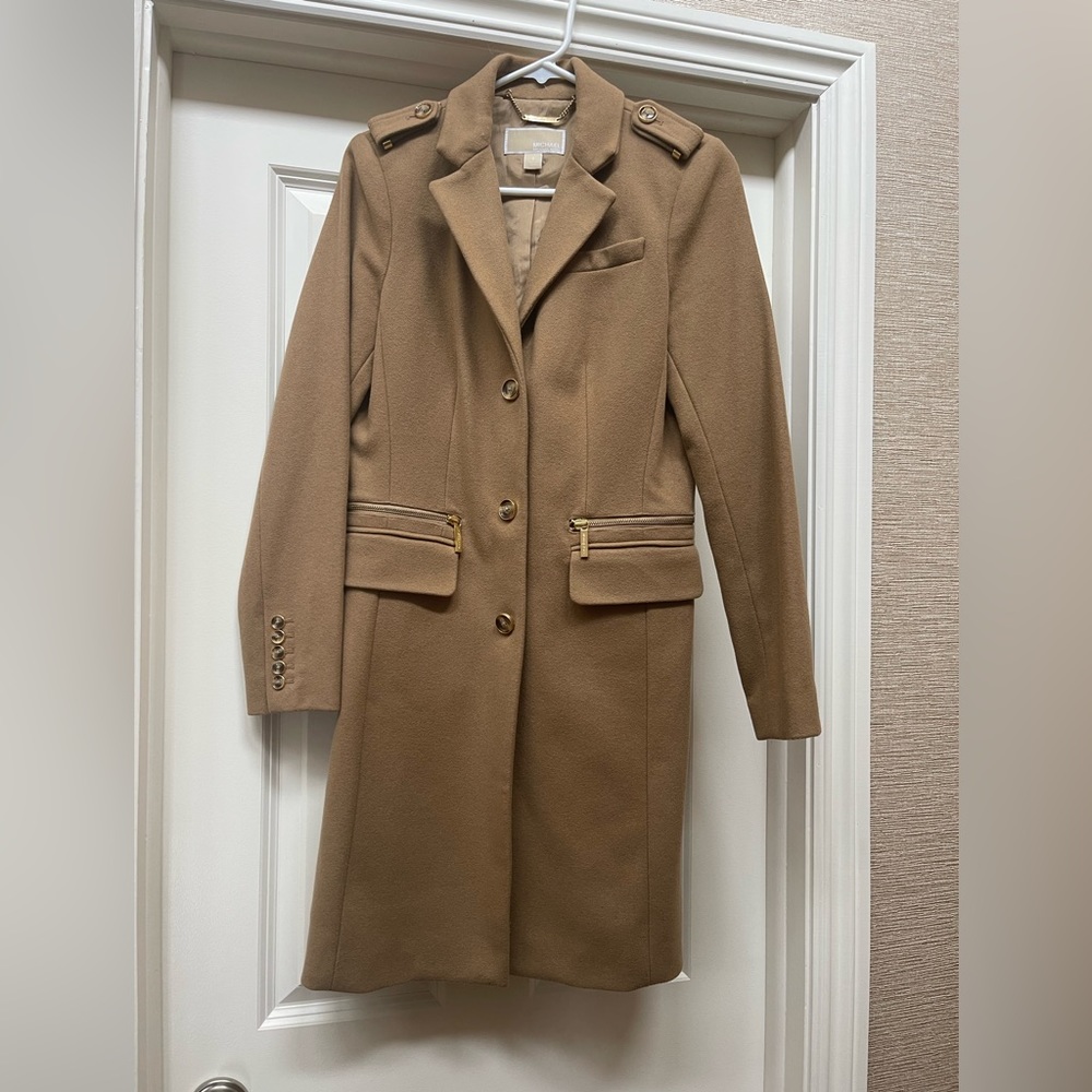 Michael Kors Brown pea coat size small